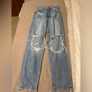 American Eagle Light Blue Distressed Jeans